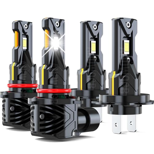 ANDWOGB Lights Compatible for Mitsubishi Outlander Light Bulbs High Low Beam for Off Road, Years: 2014 2015 2016 2017 2018 2019 2020 2021 2022, Pack of 4 - Image 1
