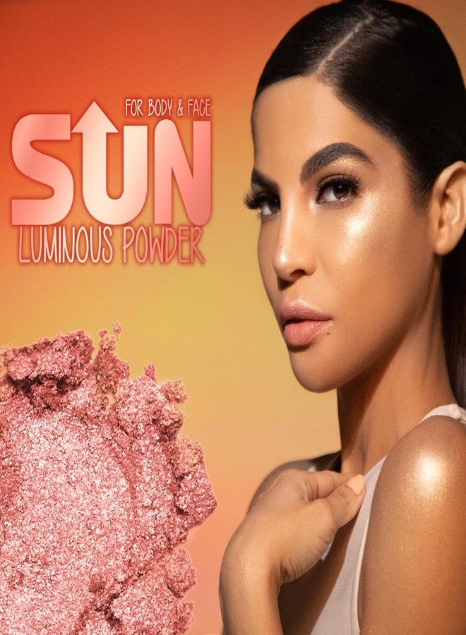 PINK UP Luminous Powder| Highlighter Make Up| HighLight | Powder Illuminator| Provides luminosity to the face| High pigmentation| Luminous finish| Model PKIP02 - Image 3