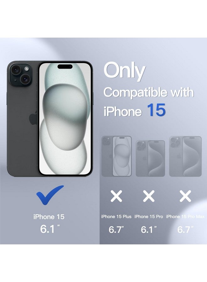 JETech Matte Case for iPhone 15 6.1-Inch, Shockproof Military Grade Drop Protection, Frosted Translucent Back Phone Cover, Anti-Fingerprint (Black) - Image 1