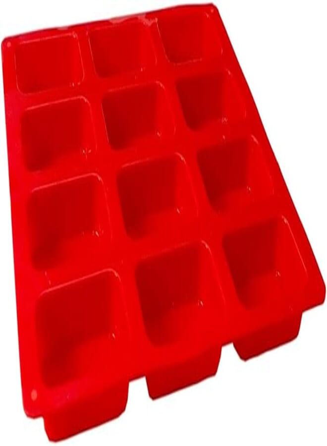 Clazkit 12 Cavities Rectangle Shaped Silicone Soap Mould Chocolate Moulds,Silicone Candy Mould Moulds for Muffin/Pudding