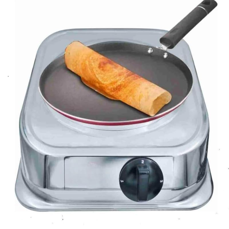 Drumstone (𝐋𝐢𝐦𝐢𝐭𝐞𝐝 𝐓𝐨𝐝𝐚𝐲) Portable Electric Coil Hot Plate Stove, Fast Heating Heavy-Duty Metal Body & Cool-Touch Design | Perfect for Backup Cooking 𝟏𝟓 𝐘𝐞𝐚𝐫𝐬 𝐖𝐚𝐫𝐫𝐚𝐧𝐭𝐲 - Image 3