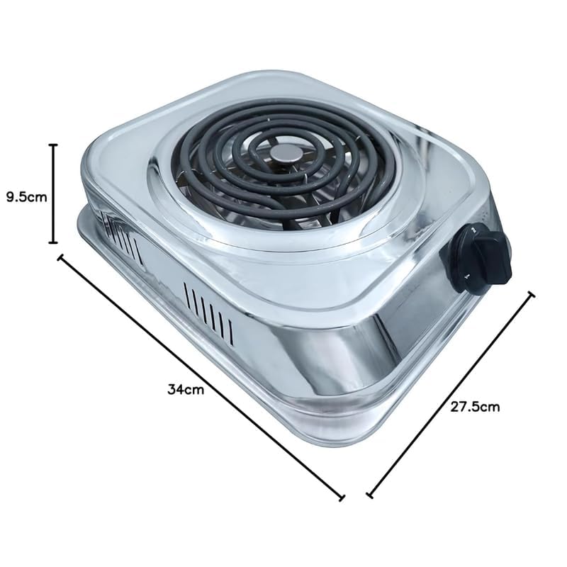 Drumstone (𝐋𝐢𝐦𝐢𝐭𝐞𝐝 𝐓𝐨𝐝𝐚𝐲) Portable Electric Coil Hot Plate Stove, Fast Heating Heavy-Duty Metal Body & Cool-Touch Design | Perfect for Backup Cooking 𝟏𝟓 𝐘𝐞𝐚𝐫𝐬 𝐖𝐚𝐫𝐫𝐚𝐧𝐭𝐲 - Image 2