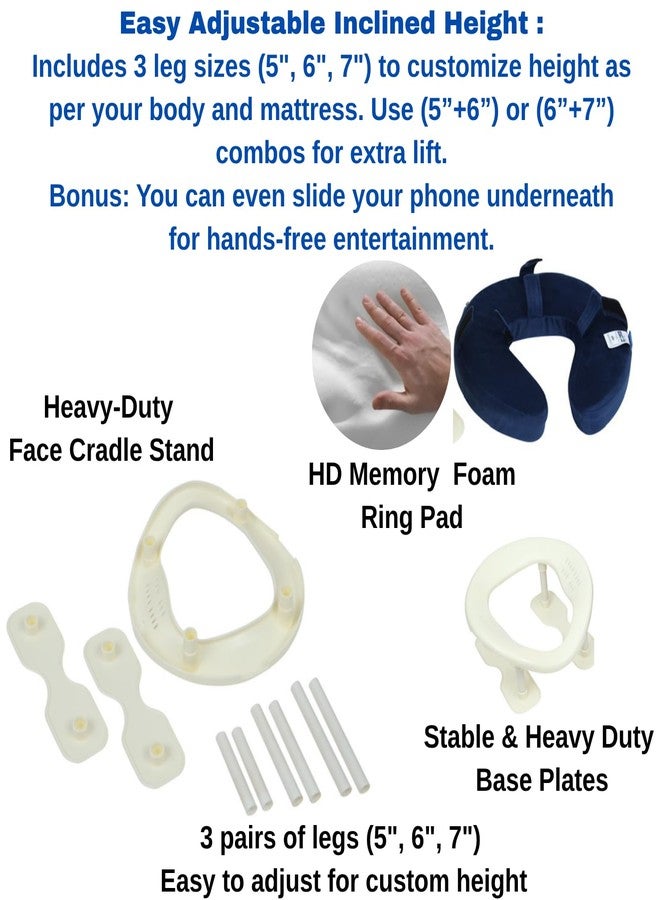 METRON Face Down Support After Eye Surgery - Prone Positioning System with Adjustable Stand, Face Cradle, and Breathing Hole for Vitrectomy and Retinal Recovery - Image 3