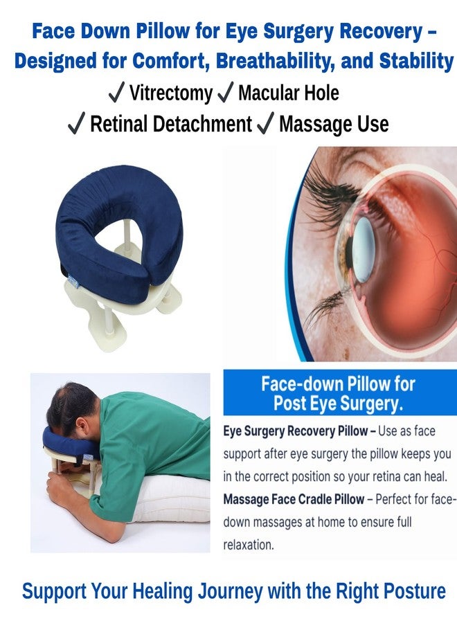 METRON Face Down Support After Eye Surgery - Prone Positioning System with Adjustable Stand, Face Cradle, and Breathing Hole for Vitrectomy and Retinal Recovery - Image 2