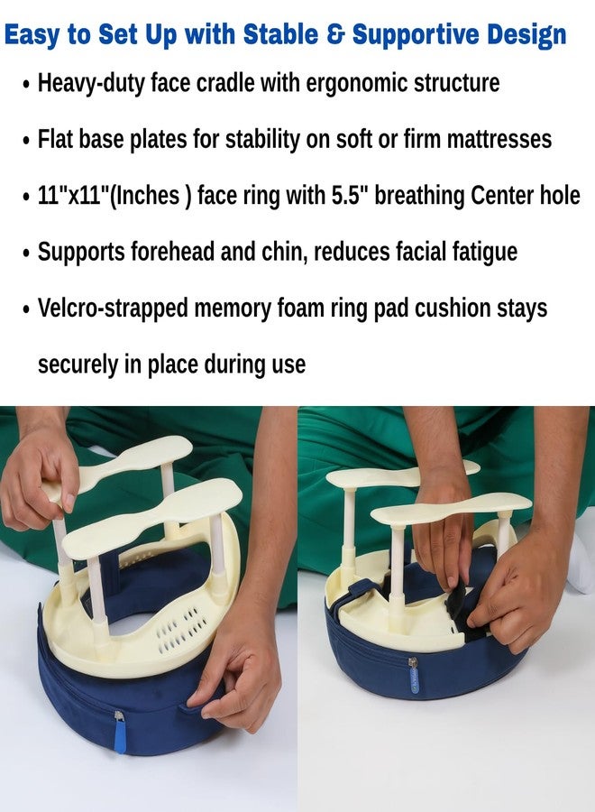METRON Face Down Support After Eye Surgery - Prone Positioning System with Adjustable Stand, Face Cradle, and Breathing Hole for Vitrectomy and Retinal Recovery - Image 4