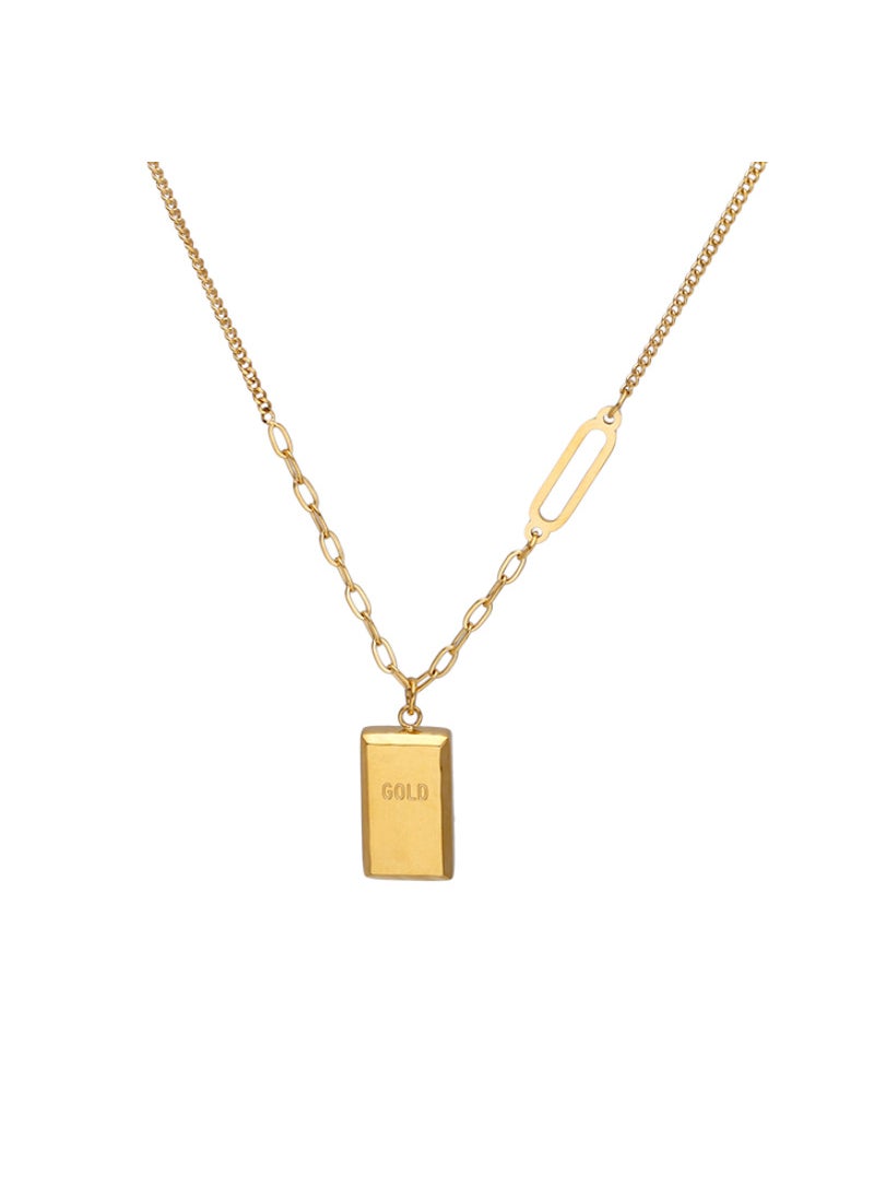 Generic - Luxury Gold Bar Necklace for Women 18K Plated Gold - Image 1