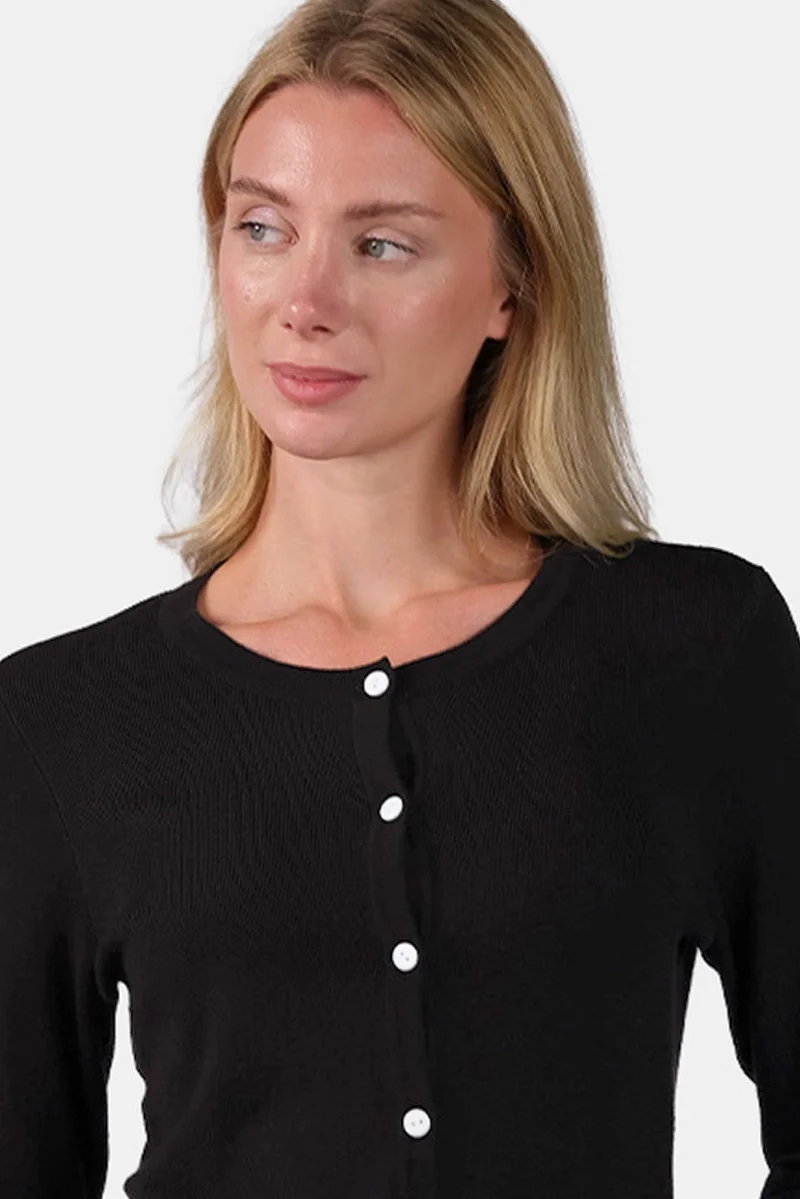 Virgio  Self Design Viscose Button Down Knit Cardigan for Women for Women | Best Price UAE