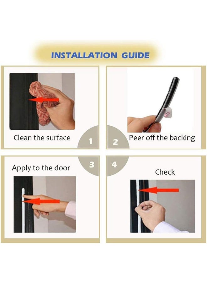 YelaJoy Weather Stripping Door Seal Brush Felt Pile Weather Stripping for Doors,Self Adhesive Draft Blocker, Dust Stopper Sliding Door Seal Winter,9mm Wide x 9mm Thick,32ft  - Image 4