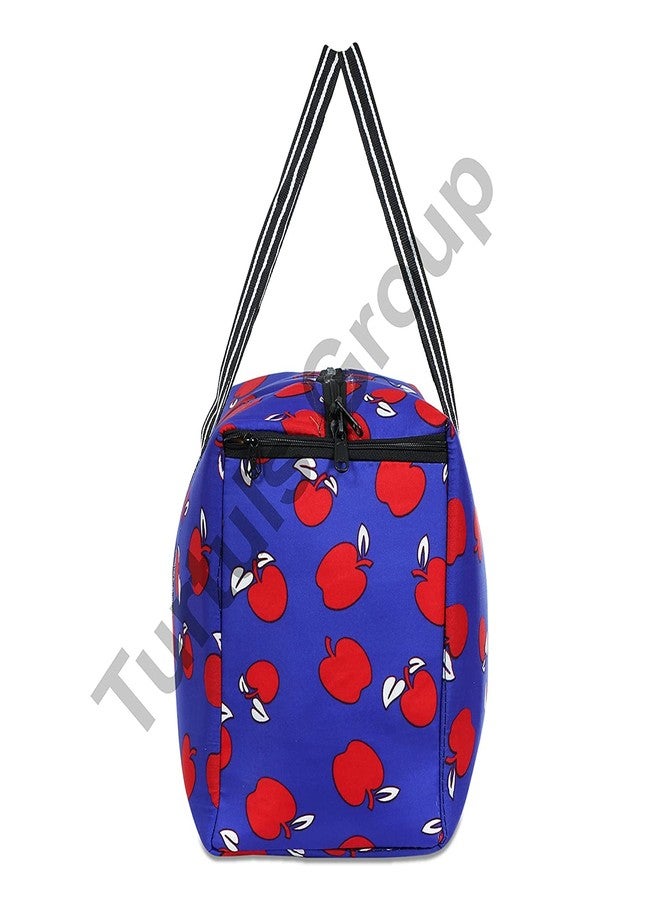 Turtuls Group Blue Color Cloth Traveling Duffels Beg from Travel Trip Weekend Picnic (Red/Blue) Color Medium Size for Men/Women - Image 2