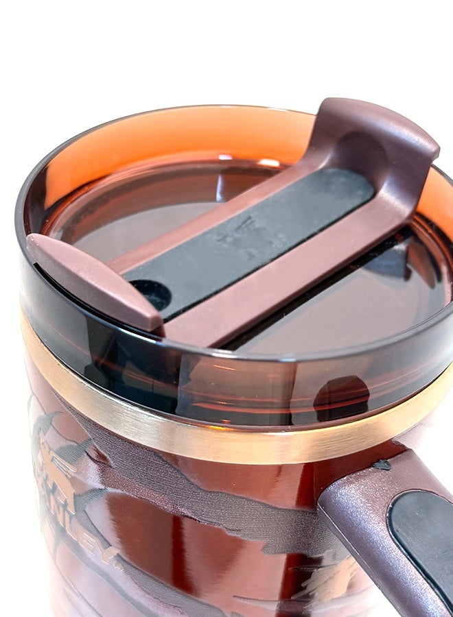 Stanley 40oz Quencher H20 Flowstate Stainless Steel Vacuum Insulated Tumbler with Lid and Straw for Water, Iced Tea or Coffee, Smoothie and More, Cream (Tiger Pattern) - Image 5