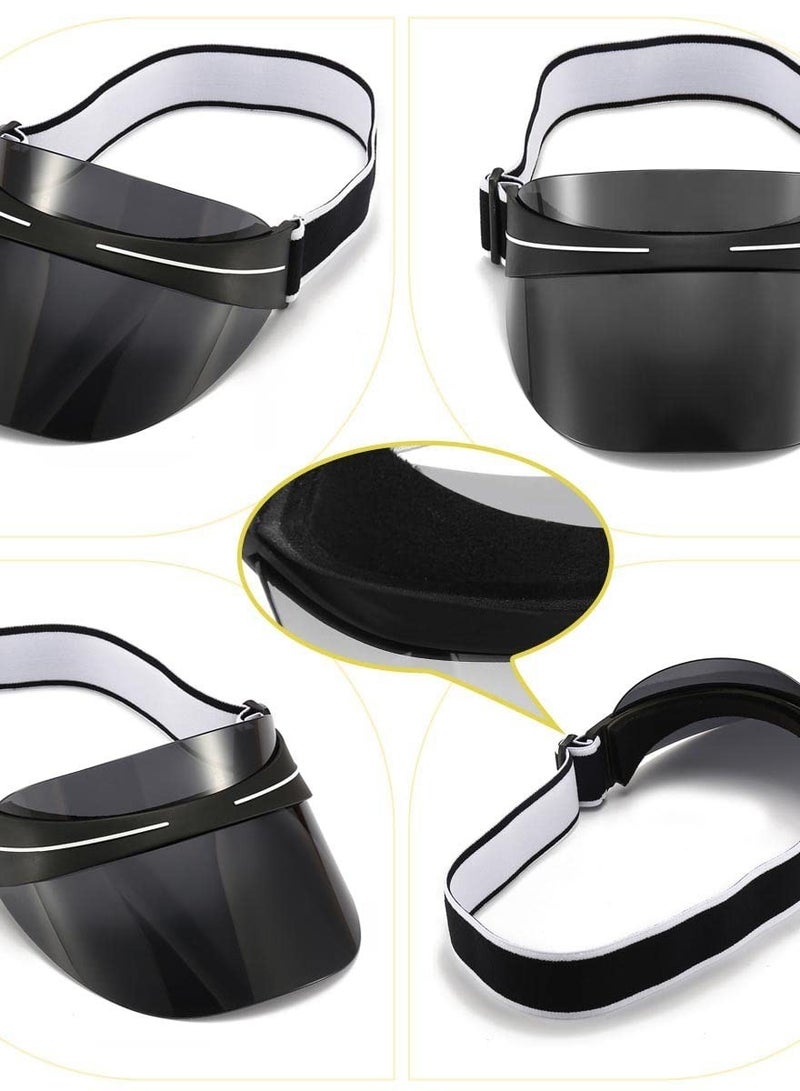 SYOSI 2pcs Sun Visor Hat UV Resistant Face Shield with Oversized Sunglasses Stay Cool and Protected for Women and Men - Image 3