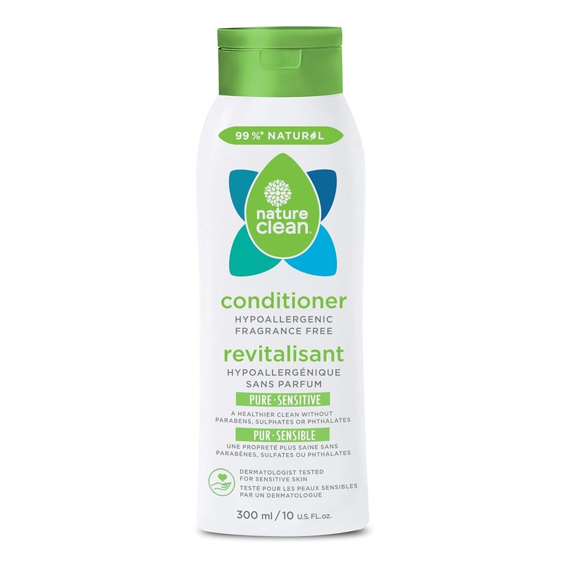 Nature Clean Allnatural Sulfatefree Conditioner For Women  Men 999 Natural Ingredients NonToxic FragranceFree Hypoallergenic  Unscented Gentle Color Safe For ColorTreated Hair 10 oz  300ml