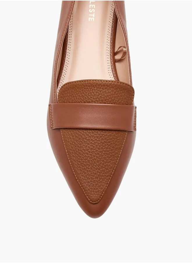 Celeste Womens Slip-On Pointed Toe Ballerina Shoes