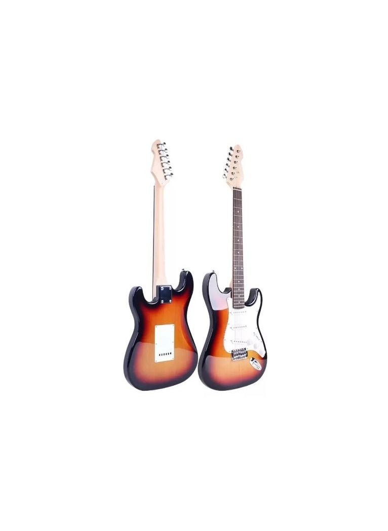 AIERSI - Aiersi Pacifica Series AC542 Electric Guitar Combo With Bag, Strap, Picks, Amplifier, Cable And Tuner (Sunbrust) - Image 1