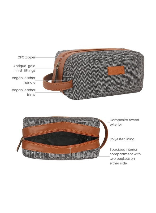 Hamelin Toiletry Bag Shaving Kit Organiser | Travel Friendly Shaving & Makeup Pouch | Toiletry Kit for Men and Women | Dopp Kit | All in One Stylish Organizer for Beauty Essentials | Toiletry Case - Image 4