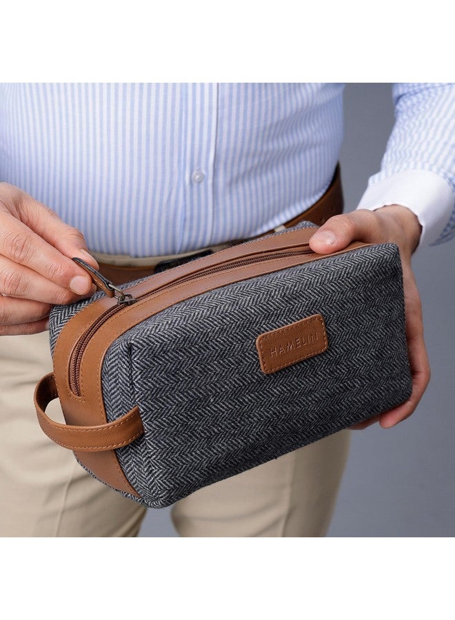 Hamelin Toiletry Bag Shaving Kit Organiser | Travel Friendly Shaving & Makeup Pouch | Toiletry Kit for Men and Women | Dopp Kit | All in One Stylish Organizer for Beauty Essentials | Toiletry Case - Image 2