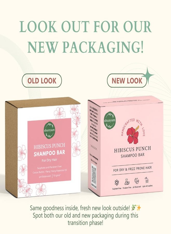 Shunyam All-Natural Shampoo Bar for Dry and Frizzy Hair - Sulphate Free, Natural, Eco-Friendly, Sustainable, Plastic Free - Hibiscus Punch, 70 gm - Image 2