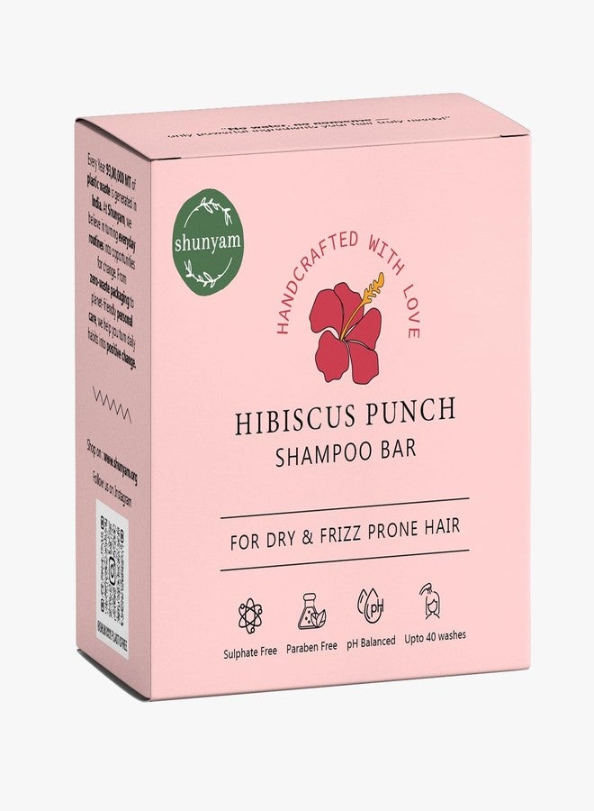 Shunyam All-Natural Shampoo Bar for Dry and Frizzy Hair - Sulphate Free, Natural, Eco-Friendly, Sustainable, Plastic Free - Hibiscus Punch, 70 gm - Image 1