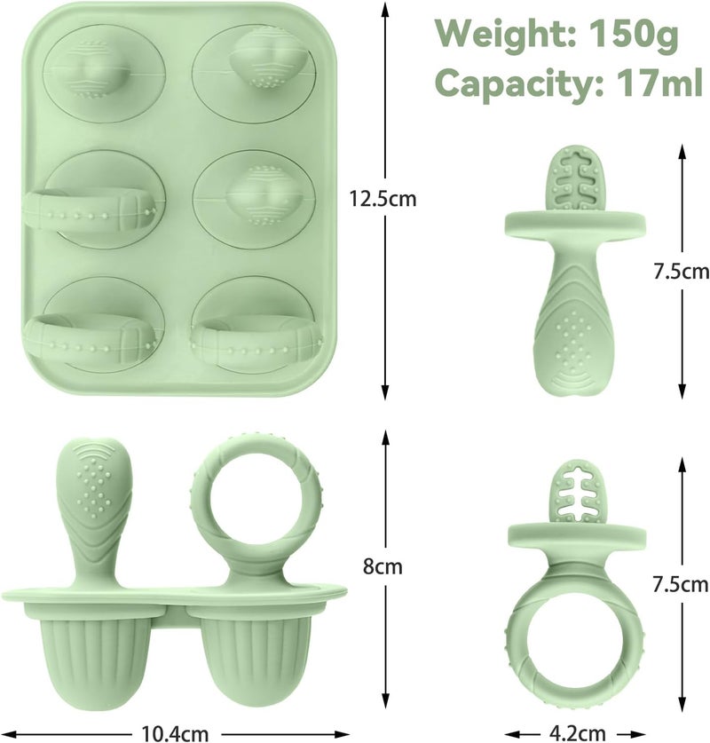 mislili Silicone Toddlers Popsicle Molds with Sticks, Mini Popsicles Molds for Baby Breastmilk Popsicle Molds for Teething Relief, Frozen Treats Maker Popsicle Maker Ice Pop Mold for Babies Kids - Image 2