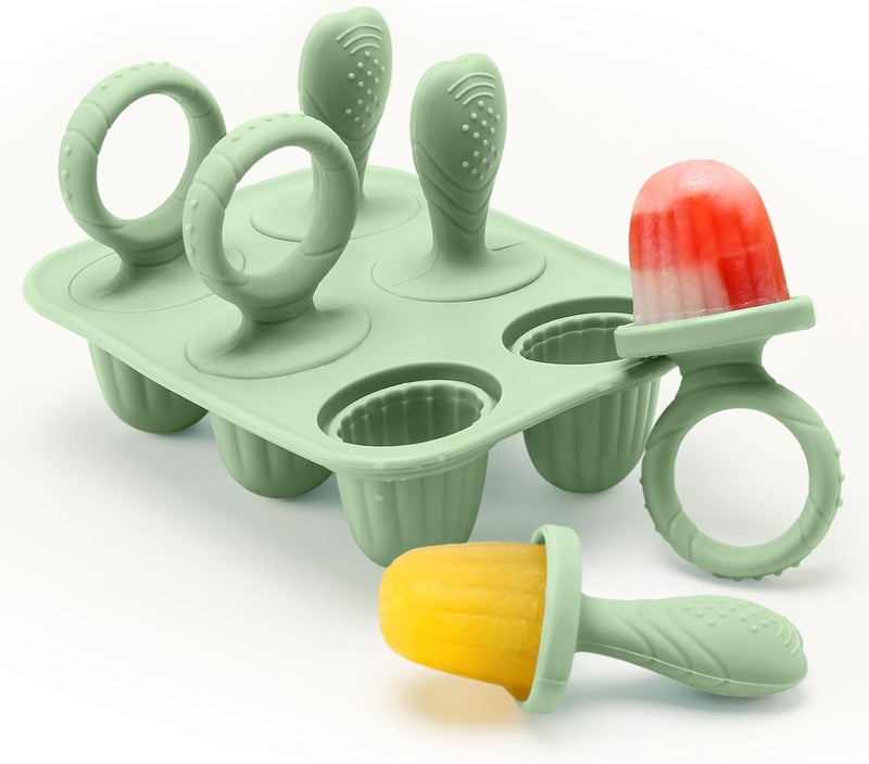 mislili Silicone Toddlers Popsicle Molds with Sticks, Mini Popsicles Molds for Baby Breastmilk Popsicle Molds for Teething Relief, Frozen Treats Maker Popsicle Maker Ice Pop Mold for Babies Kids - Image 1