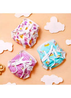Superbottoms First Love Dryfeel Langot For Newborn Baby | No Mess Langot | Premium Cotton Padding (No Sponge) | Ultra-Soft | Mess-Free Diaper-Free Time | 0-9M | (Bummy World, Pack Of 3, Small).  - Image 2