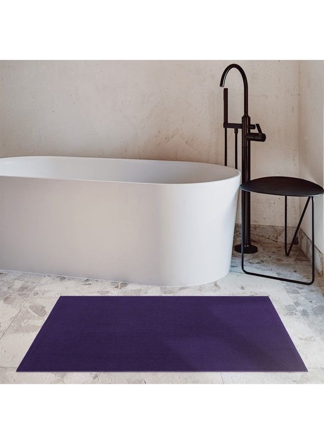 Cotton Paradise Bath Rug for Bathroom, 20x34 inch 100% Cotton Non Slip Bath Mat Rug, Soft Absorbent Machine Washable, Purple Bath Rug  - Image 2