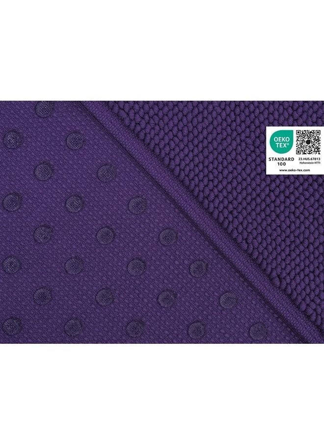 Cotton Paradise Bath Rug for Bathroom, 20x34 inch 100% Cotton Non Slip Bath Mat Rug, Soft Absorbent Machine Washable, Purple Bath Rug  - Image 3