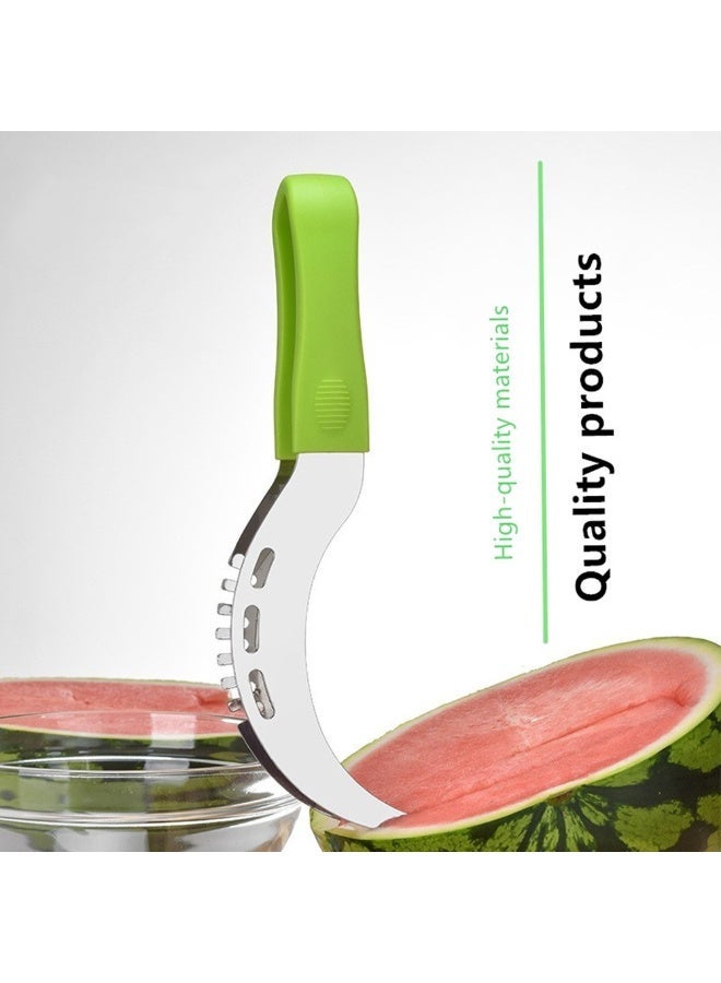 Stainless Steel Watermelon Slicer Non-slip Plastic Wrap Handle Melon Cutter Not Hurt Hands Kitchen Gadget Fruit Cutting Tool - Image 2