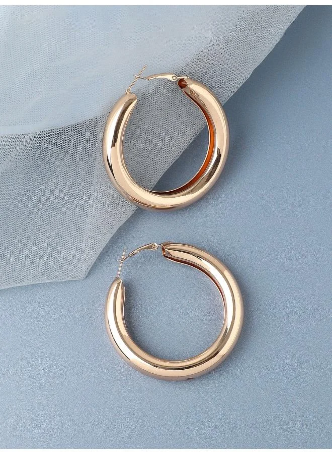 سوهي مطلية بالذهب مصمم عارضة هوب القرط