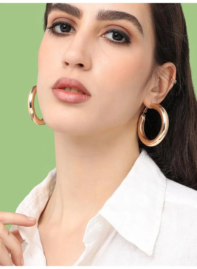 سوهي مطلية بالذهب مصمم عارضة هوب القرط