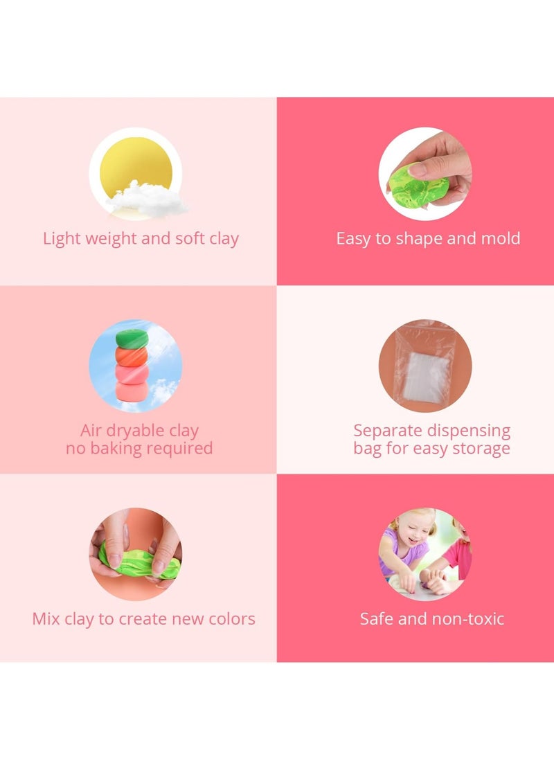 NIBEMINENT - 36 Colors DIY Plasticine for Kids Education,Non-Toxic Moulding Clay Gifts for Kids， Super Light Modelling Clay Interactive Toy - Image 1