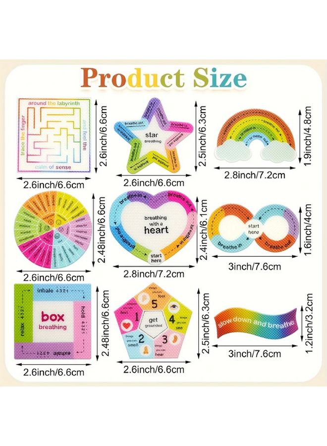 9 Pcs Calming Textured Sensory Fingertip Stickers For Stress Relief Gift - Image 2