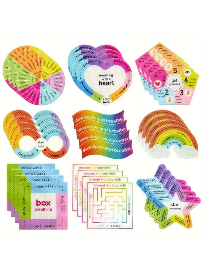 9 Pcs Calming Textured Sensory Fingertip Stickers For Stress Relief Gift - Image 1