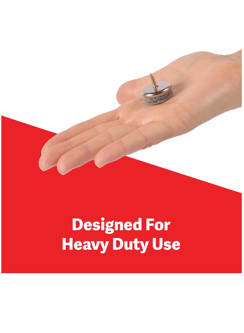 Excefore Furniture Felt Pads 22MM Diameter Felt Pads for Furniture Feet 5MM Thick Chair Leg Floor Protectors Furniture Pads with Easy Screw Installation are Ideal Floor Protector Pads  - Image 2