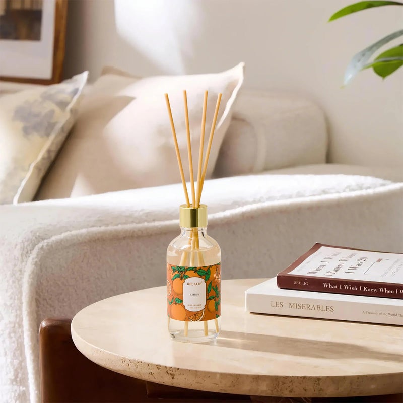 Airkeep Reed Diffuser Oil Set with Reed Sticks,Citrus Aromatherapy Oil Scent Diffuser for Home Office Bathroom Decoration Perfume and Gifts 3.38oz/100ml - Image 5