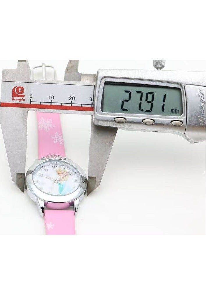 Chirstmas Gift Frozen Elsa and Anna Watch for Children Girls-Pink - Image 3