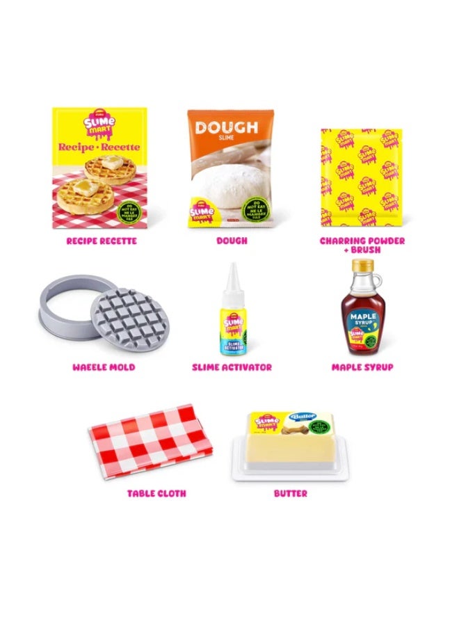 ZURU Slime Mart DIY Waffle Making Kit, Creative Food Slime Set with Mixing Tools, Ages 6+, Yellow Shopping Bag Box - Image 3