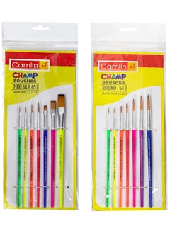Camlin Camlin Champ Brush Set - Pack of 7 (Multicolor) & Camlin Champ Round Brush Set - Pack of 7 (Multicolor) 