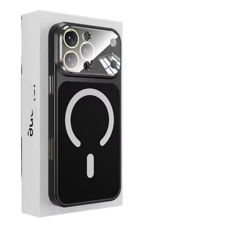 غطاء MagSafe بPC لـ iPhone 15 / 15 Plus / 15 Pro / 15 Pro Max مع حماية من السقوط ومغناطيس قوي مع مقاوم للصدمات مع تغطية كاملة باللون أسود مغناطيسي - ModaStar - Image 5