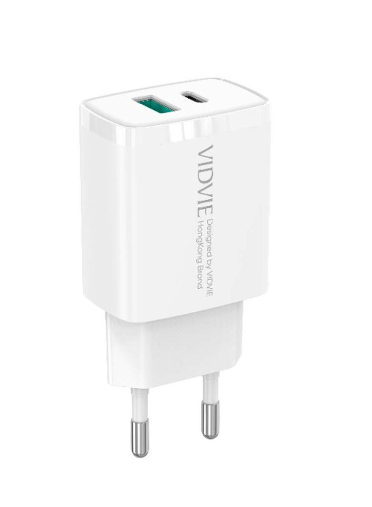 Vidvie VIDVIE Fast Wall Charger 20W, Dual USB and Type-C Ports, Lightning Cable Included, Suitable For iPhone 16/15/14/13/12 - Image 4