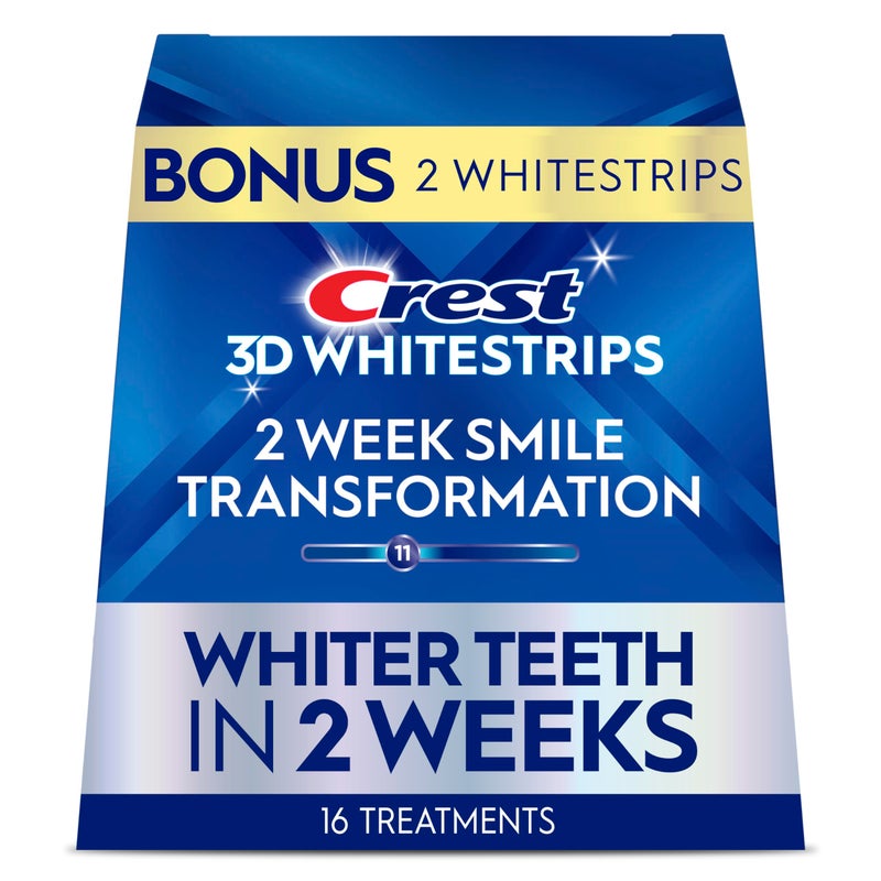 Crest 3D Whitestrips Glamorous White, 3D White, Teeth Whitening Strip Kit, 32 Strips (16 Count Pack) - Crest Teeth Whitening Strips, Teeth Whitening Kit - Packaging May Vary - Image 1