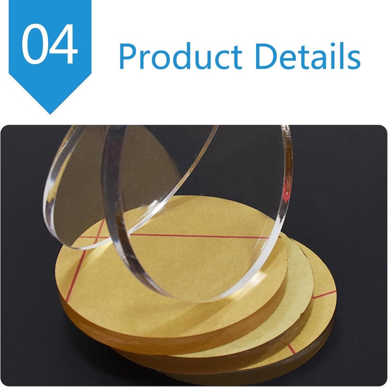 Trophy Base Acrylic Panel Display Block Round, Suitable for Signage, Thickness 1mm(Diameter:17cm) - Image 5