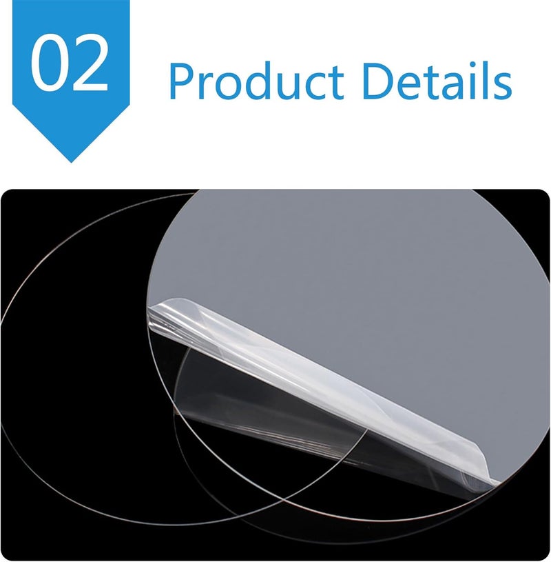 Trophy Base Acrylic Panel Display Block Round, Suitable for Signage, Thickness 1mm(Diameter:17cm) - Image 3
