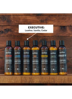 Live Bearded Live Bearded: Beard Conditioner - Executive - Facial Hair Conditioner - 8 oz. - Strengthens and Softens - All-Natural Ingredients with Biotin, Coconut Oil, Argan Oil, and Caffeine - Made in the USA  - Image 4