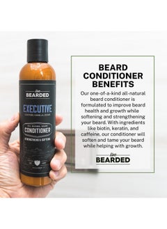 Live Bearded Live Bearded: Beard Conditioner - Executive - Facial Hair Conditioner - 8 oz. - Strengthens and Softens - All-Natural Ingredients with Biotin, Coconut Oil, Argan Oil, and Caffeine - Made in the USA  - Image 3