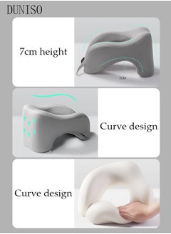 DUNISO 2-in-1 Travel Pillow U-Shape Neck & Head Memory Foam Support Pillow Napping Pillow Relax Arms Ergonomic Memory Foam Neck Pillow for Airplane, Car, Train, Bus and Home Use  - Image 3