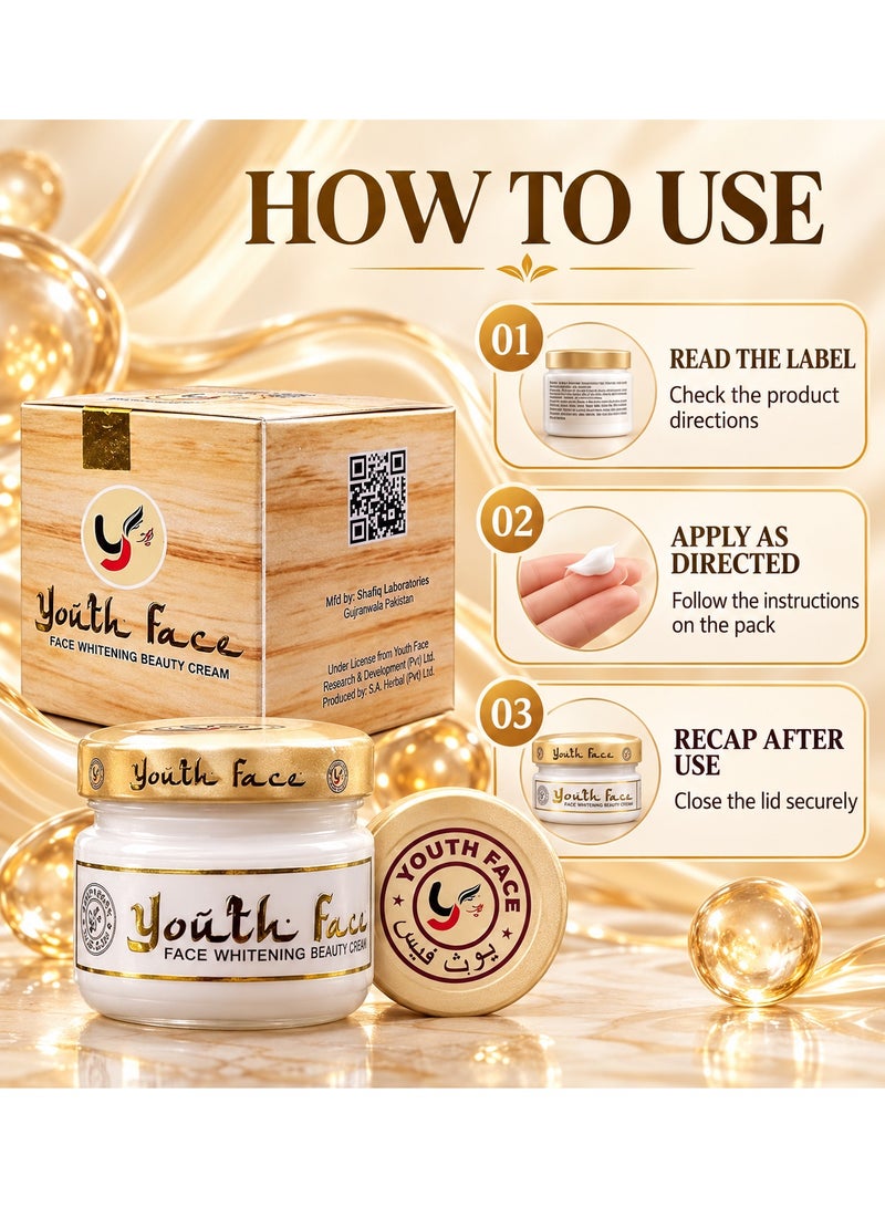 Youth Face Whitening Beauty Cream - Brightening, Anti-Aging & Hydrating Formula - Image 2