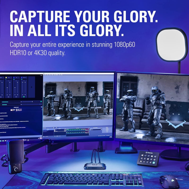 Elgato HD60 X - Stream and Record in 1080p60 HDR10 or 4K30 with Ultra-low Latency on PS5|Pro, PS4|Pro, Xbox Series X/S, Xbox One X|S, Nintendo Switch 2, in OBS and More, Works with PC and Mac - Image 5