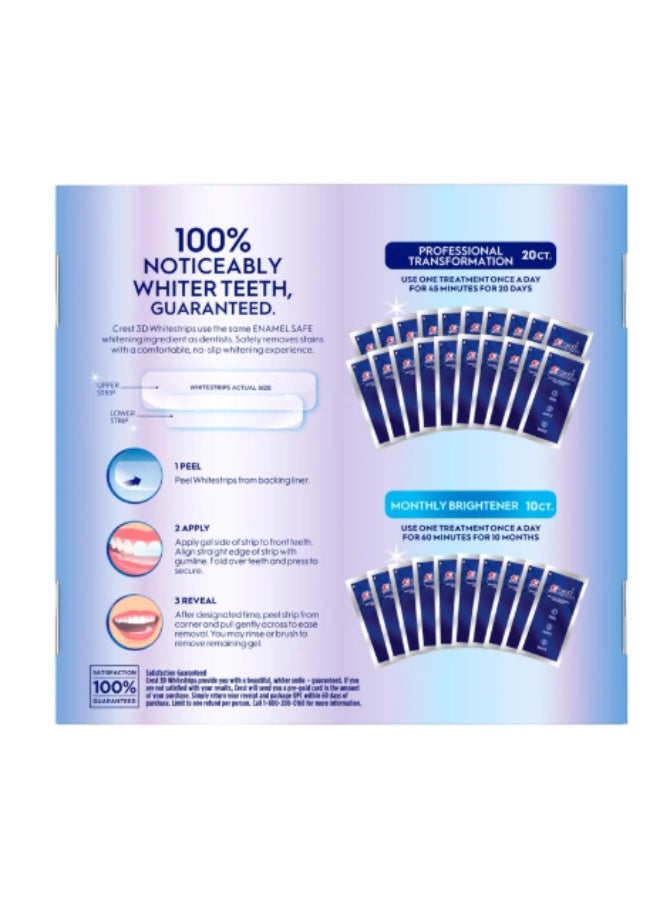 Crest 3D Whitestrips 20 Professional Treatments with 10 Bonus Brightening Treatments - Image 2