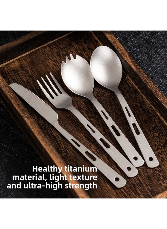 Pure Titanium Outdoor Portable Multifunctional Fork Spoon Folding Chopsticks Camping Picnic Tableware Camping Ultra Light Titanium Spoon Fork-Specifications:Pure Titanium Six-ring Screw Chopsticks 23cm - Image 3